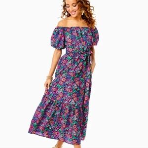 Size L Lilly Pulitzer NWT Tamie Off the Shoulder dress with pockets!